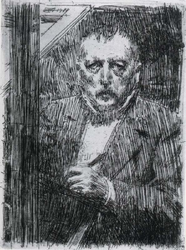 Anders Zorn Self Portrait. oil painting image
